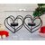 OKYA Heart Shape Tealight Candle Holder, with 4 Glass Votives, Ideal Gift for Loved Ones (1 Holder+2 Red+2 Tranparent)