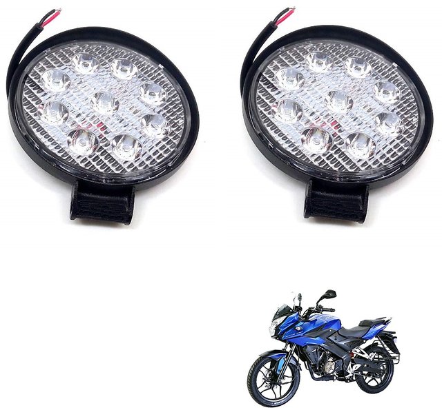 Buy Auto Addict Bike 9 LED Round Fog Light Auxillary Lights with