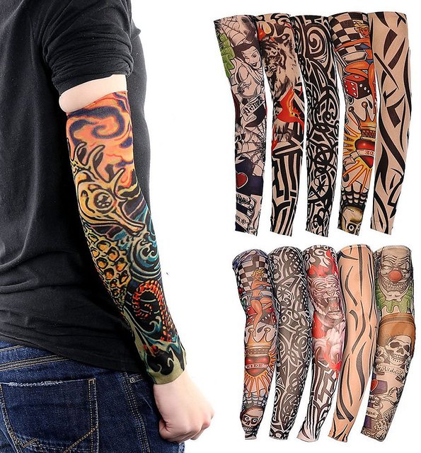 Tattoo Cool Wholesale UV Protection Cooling Arm Long Sleeve Men and Women  Outdoor Gym Ride Traveling Arm Sleeves  China Sports Good and Apparel  price  MadeinChinacom