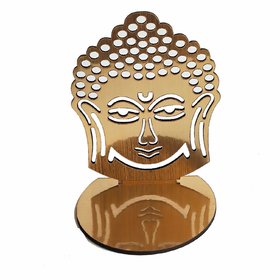Decorative Handmade Metal Shadow Lord Buddha Candle Holder/Stand for Pooja, Decorative Showpiece  Gift Item (4x3 Buddha
