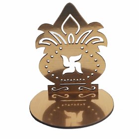 Decorative Handmade Metal Shadow Kalash with Swastik Candle Holder/Stand for Pooja, Decorative Showpiece  Gift Item (4x