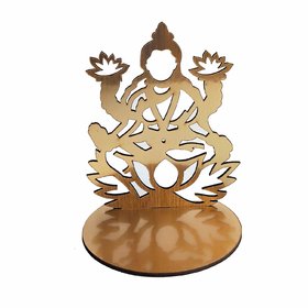 Decorative Handmade Metal Shadow Goddess Laxmi Candle Holder/Stand for Pooja, Decorative Showpiece  Gift Item (4x3 Laxm