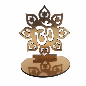 Decorative Handmade Metal Shadow OM Candle Holder/Stand for Pooja, Decorative Showpiece  Gift Item(4x3 Om)