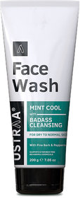 Ustraa Face Wash Mint Cool - For Dry Skin - 200g