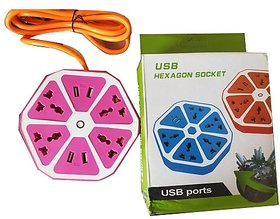 Plastic USB Hexagon Socket (Multicolor)