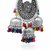 ibbie German Oxidised Silver Afghani Navratri Garba Style Traditional Maang Tikka with Jhumka Earrings Jewellery Set f
