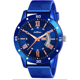                       Axton AXT1101 Partywear/Formal/Casual Blue Dial Day And Date Boys Smart Analog Watch - For Men                                              