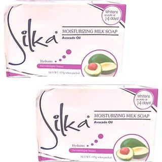                       Silka Moisturizing Milk Soap For Pore Minimising(Pack Of 2)  (2 x 135 g)                                              