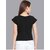 Vivient Women Black Heart Beat Printed Crop Top