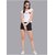 Vivient Women White Heart Beat Printed Crop Top