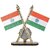 love4ride Imported Indian Flag with Clock for Office Home and Car dashboard