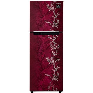 Samsung 253 L 2 Star Inverter Frost-Free Double Door Refrigerator (RT28T30226R/NL, Mystic Overlay Red)