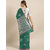 Vastranand Green & Silver-Toned Silk Blend Woven Design Banarasi Saree