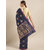 Vastranand Navy Blue & Gold-Toned Silk Blend Woven Design Banarasi Saree