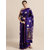 Vastranand Purple Silk Blend Woven Design Banarasi Saree