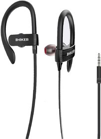 HIKER in Ear Sound Hook Sports Wired Earphones with Handsfree Mic  3.5 mm Jack-Compatible with All Smartphones