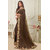 Granthva Fab Designer Brown Silk Embroidered Saree with Blouse Piece