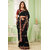 Granthva Fab Designer Black Silk Embroidered Saree with Blouse Piece