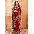 Granthva Fab Designer Maroon Silk Embroidered Saree with Blouse Piece