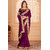 Granthva Fab Designer Purple Silk Embroidered Saree with Blouse Piece