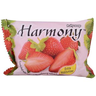                       Harmony Strawberry Bath Soap - 75g (Pack Of 3)                                              