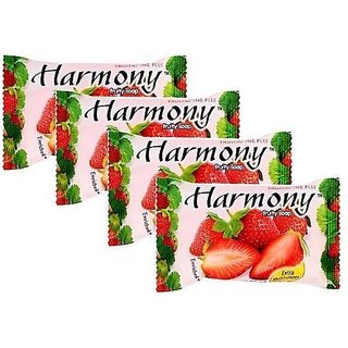                       Harmony Strawberry Enriched Extra Moisturizer Fruity Soap Set of 4                                              