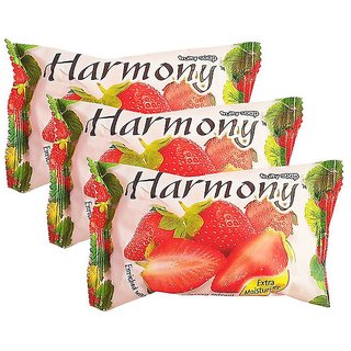                       Harmony Strawberry Fruity Soap - 75g (Pack Of 3)                                              