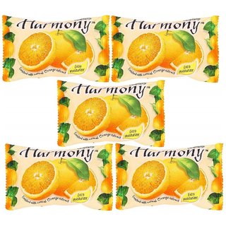                       Harmony Fruity Orange extract 100 Natural Soaps - Pack of 5 (75g)                                              