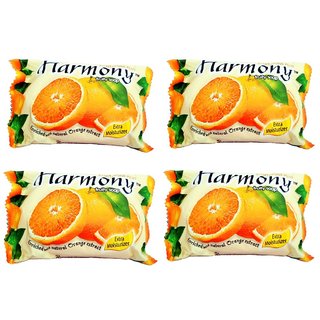                      Harmony Orange Fruity Soap - 75gm (Pack Of 4)                                              