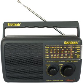 Santosh Five Band Portable FM Radio- 2 Batteries Required- Prince (Models May Vary)