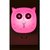 Aseenaa LED Night Lamp of Lucky Owl Shape with On-Off Switch  Colour  Pink  Set of 1  Energy Saving Light Lamp