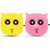 Aseenaa LED Night Lamp Of Lucky Owl Shape Combo With On-Off Switch  Colour  Yellow And Pink  Set of 2  Energy Saving
