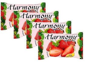 Harmony Fruity Soap Strawberry - 75gm (Pack Of 4)