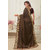 Hirvanti Fashion Designer Brown Silk Embroidered Saree with Blouse Piece