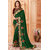 Hirvanti Fashion Designer Green Silk Embroidered Saree with Blouse Piece
