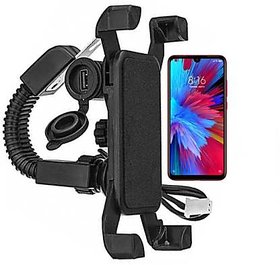 WOX Motorcycle Phone Holder With Usb Charger Bike Mobile Charger Fast Charging