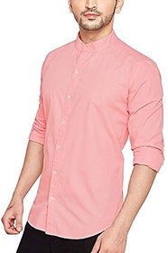 Singularity Clothing Chinese Collar Peach Shirt For Men And Boys