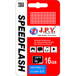 JPY High Speed Class 10X Micro SD Card 16GB (Black) Limited Time Offer Pack of 1