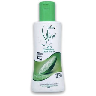                       Silka skin whitening green papaya Body Lotion 100ml                                              