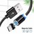 JPY Multi Charging Cable, 3 in 1 Nylon Braided Fast Charging Cord Magnetic Charger USB Cable For iPhone Micro USB