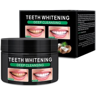                       Pei mei charcoal + coconut shell whitening tooth powder 60g pack of 1 imported                                              