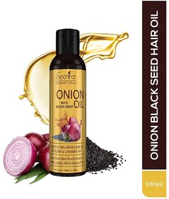 Spantra Red Onion Black Seed Hair Oil 100ml enrich with Red Onion for Hairfall and Dandruff Control, Promote Hair Growth