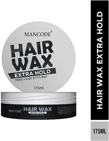 Mancode Hair Wax Extra Hold for Shining and Conditioning Hair, Hair Styling Gel Wax, Twisting  Smooth Edges, 175ml Wax