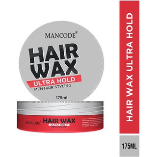 Mancode Hair Wax Ultra Hold for Shining and Conditioning Hair, Hair Styling Gel Wax, Twisting  Smooth Edges, 175ml Wax
