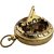 Brass sundial mini pocket compass shiny finish gift