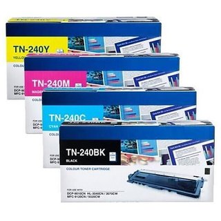 Brother TN 240 Black, Cyan, Yellow, Magenta Toner cartridge use Brother HL-3040CN/MFC-9120CN/MFC-9320CW/DCP-9010CN Pack