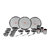 Sumeet Stainless Steel Heavy Gauge Mirror Finish  Dinner set  of 18 Pcs (3 Plate, 3 Small / Halwa Plate, 6 Bowl / Wati, 3 Glass, 3 Spoon)
