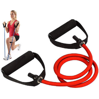 CONSONANTIAM Single Resistance Tube Exercise Bands for Stretching Workout and Toning for Men and Women (Multicolour)