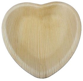 Agri Club Areca Leaves 5 Inches Heart Shape Disposal Plates( Pack of 25)