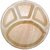 Agri Club Areca Leaves 10 Inches 4 Partition Round Disposal Plates( Pack of 25)